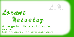 lorant meiselsz business card